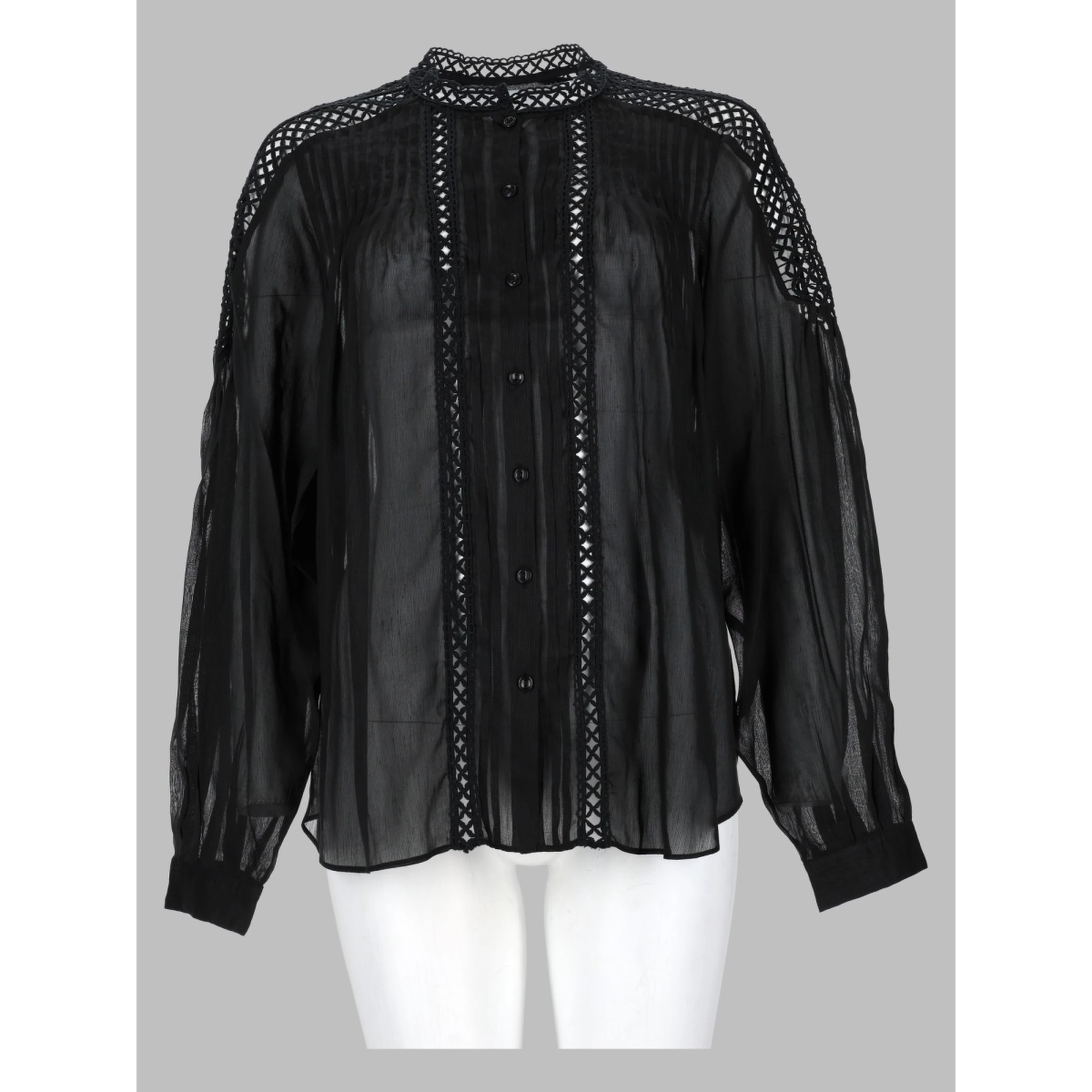 blusa "polda" plissettata in misto lino