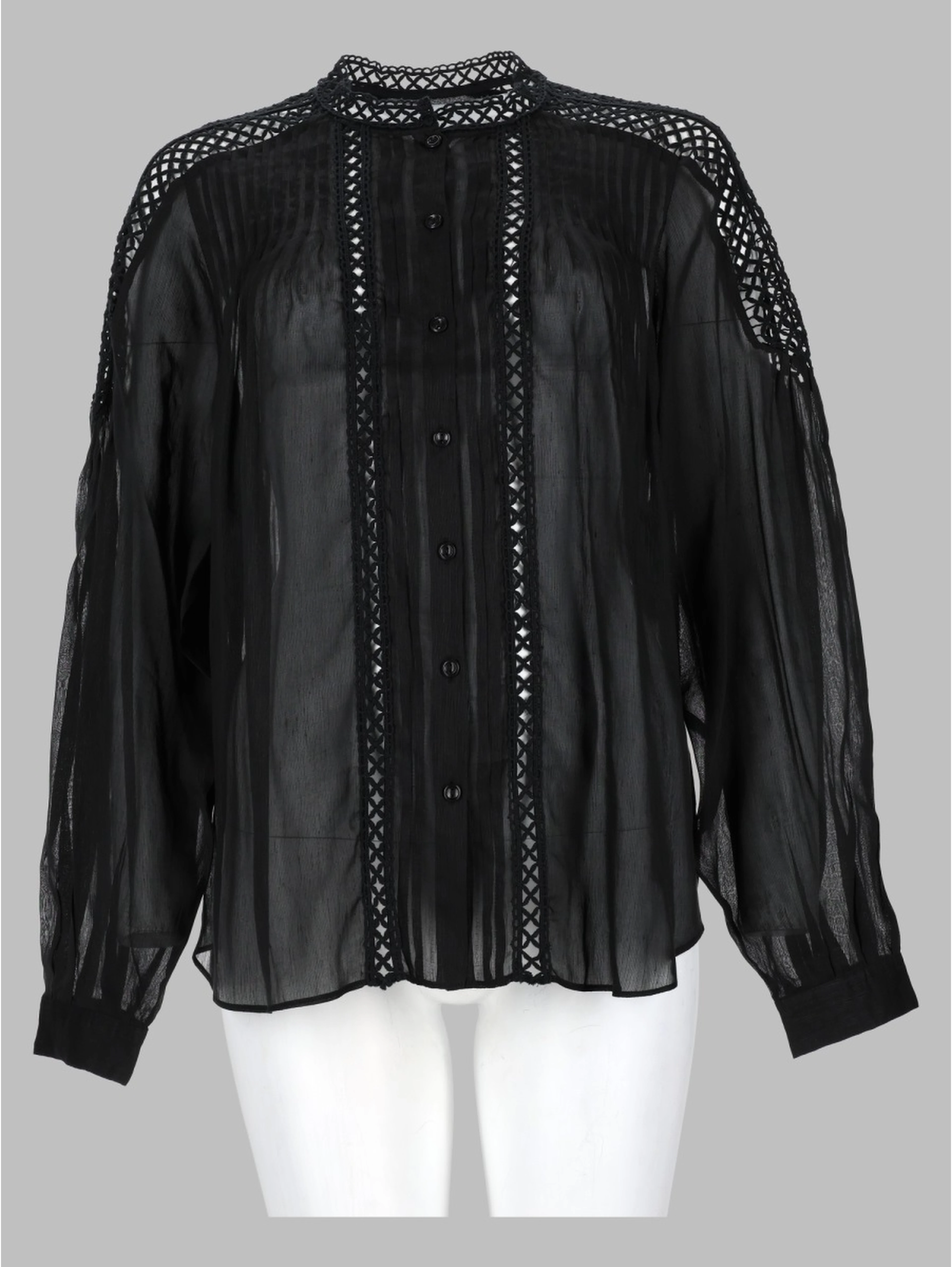 blusa "polda" plissettata in misto lino