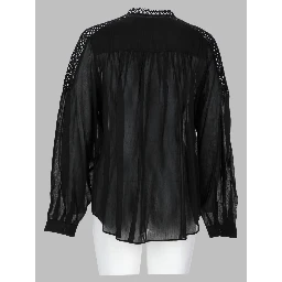 blusa "polda" plissettata in misto lino