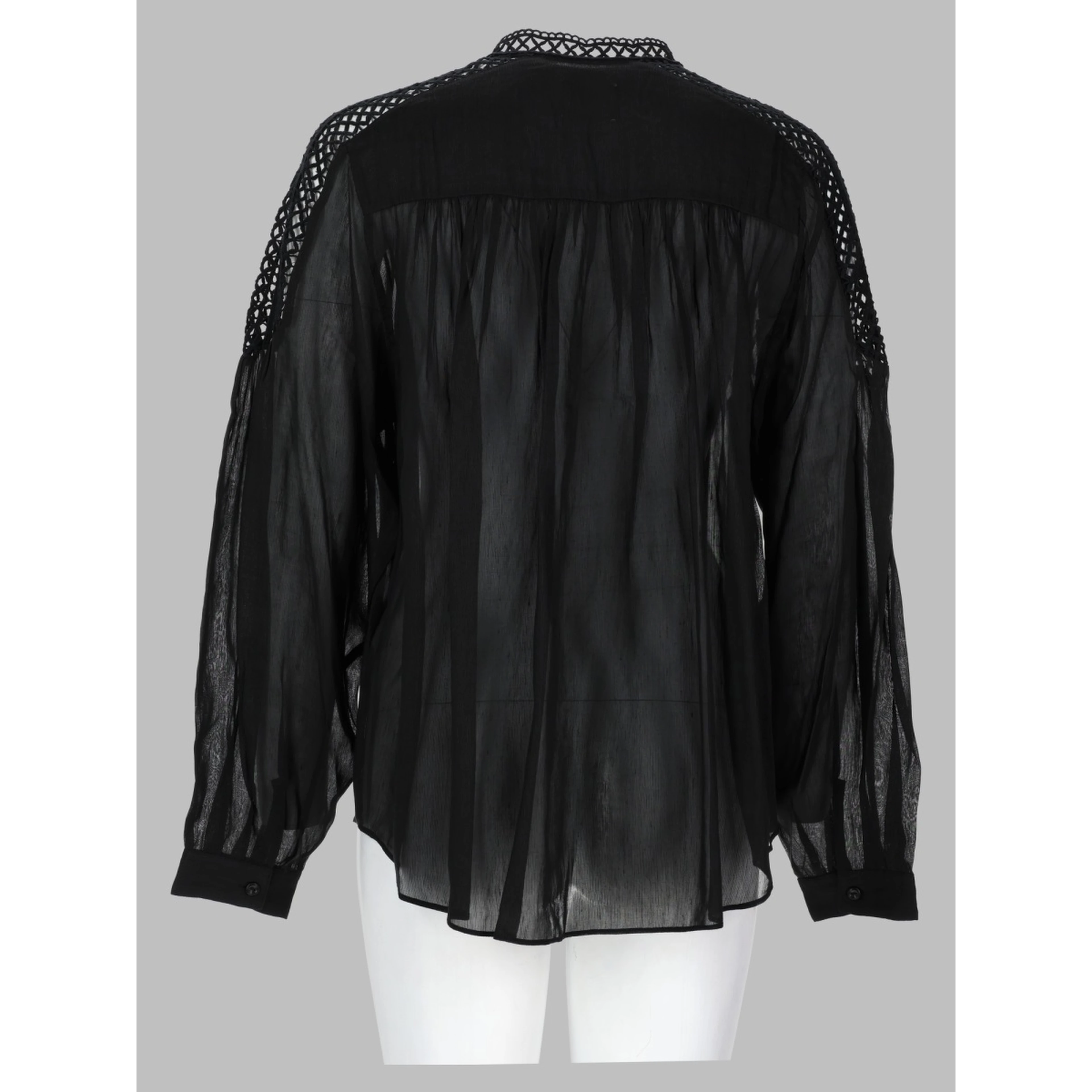 blusa "polda" plissettata in misto lino