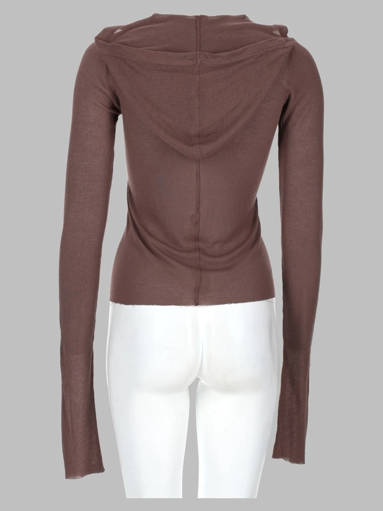 T-SHIRT "CROPPED HOODED RIB LS T" alternative