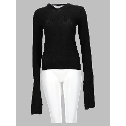 T-SHIRT "CROPPED HOODED RIB LS T"