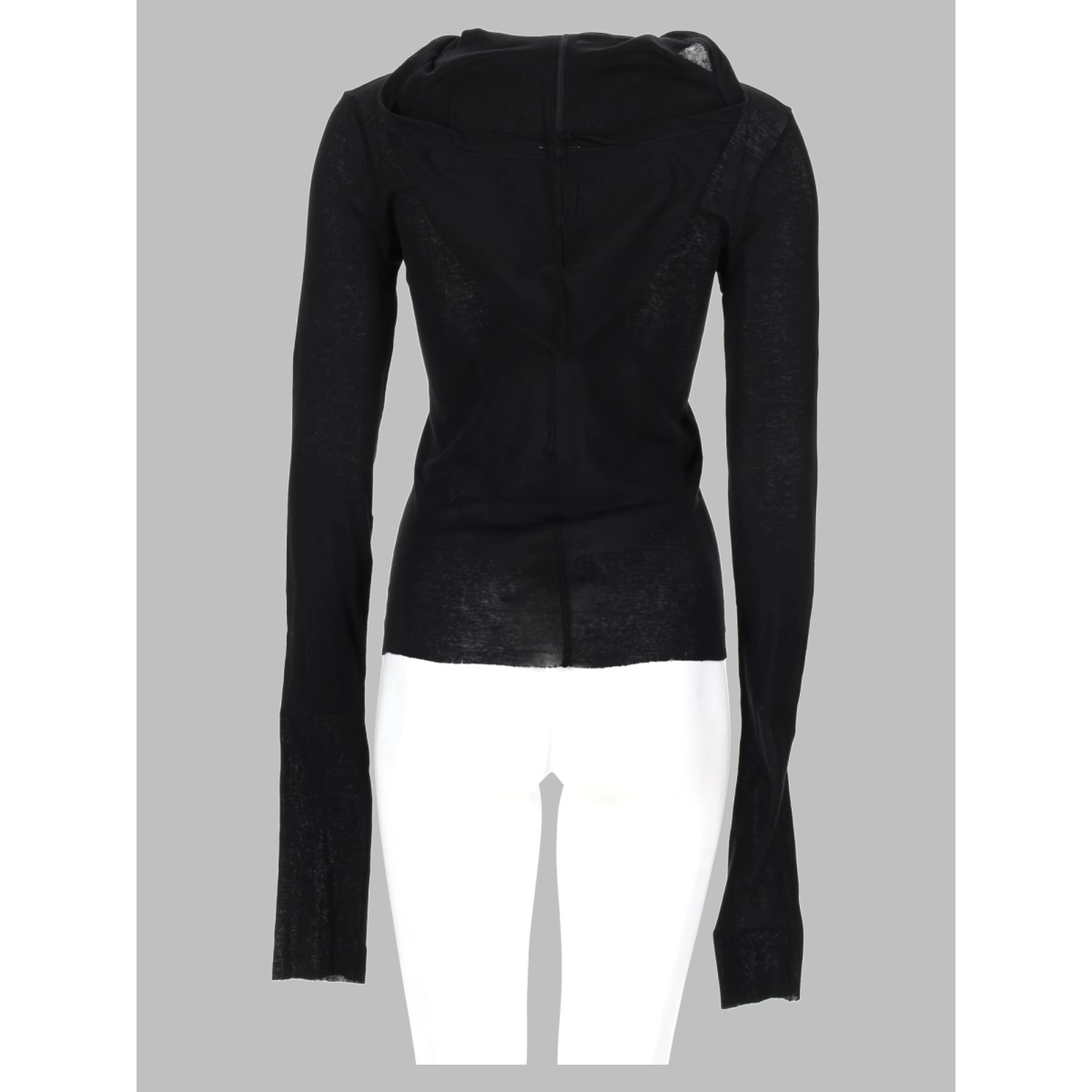 T-SHIRT "CROPPED HOODED RIB LS T"