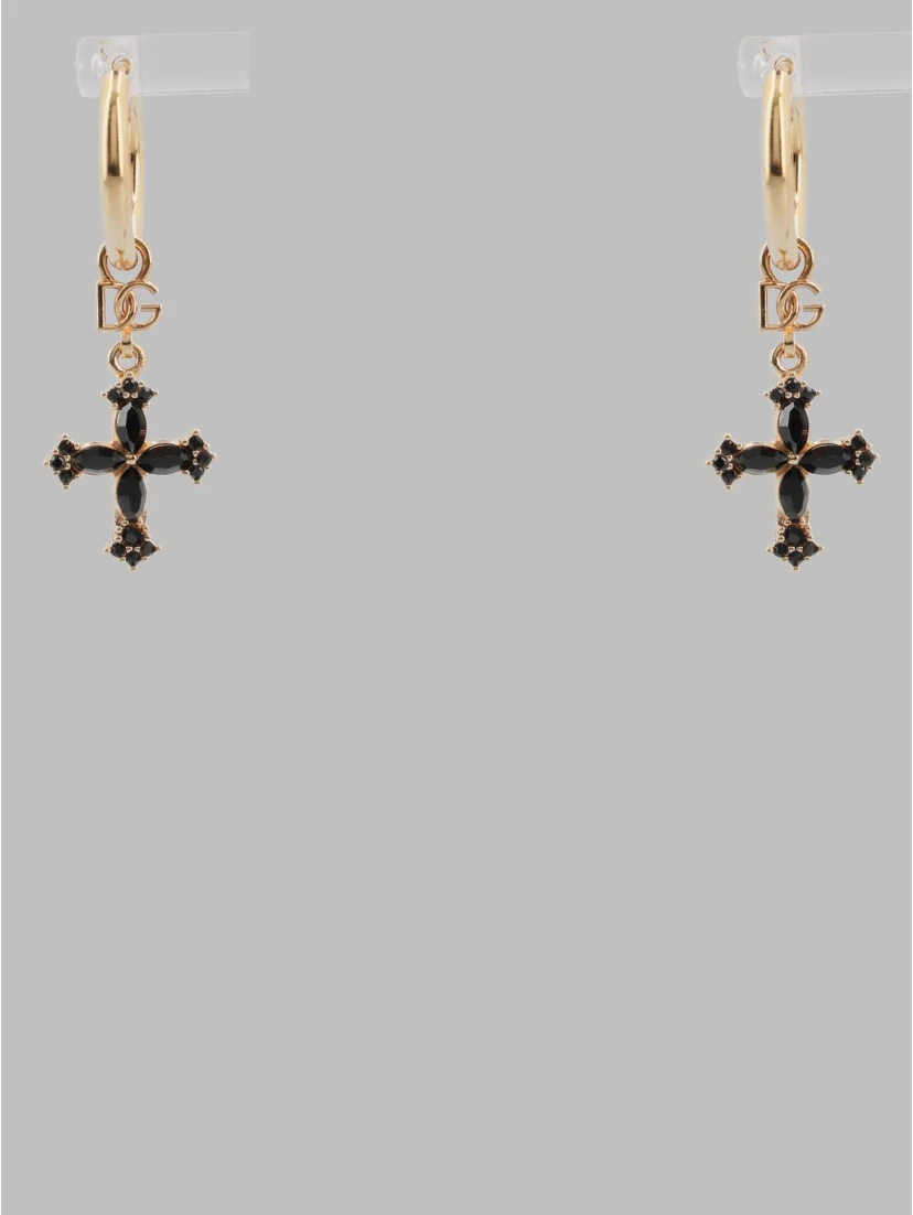Orecchini Creola Con Croci E Strass