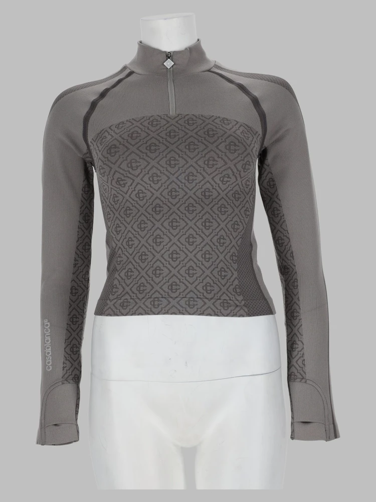 Top Monogram a Manica Lunga