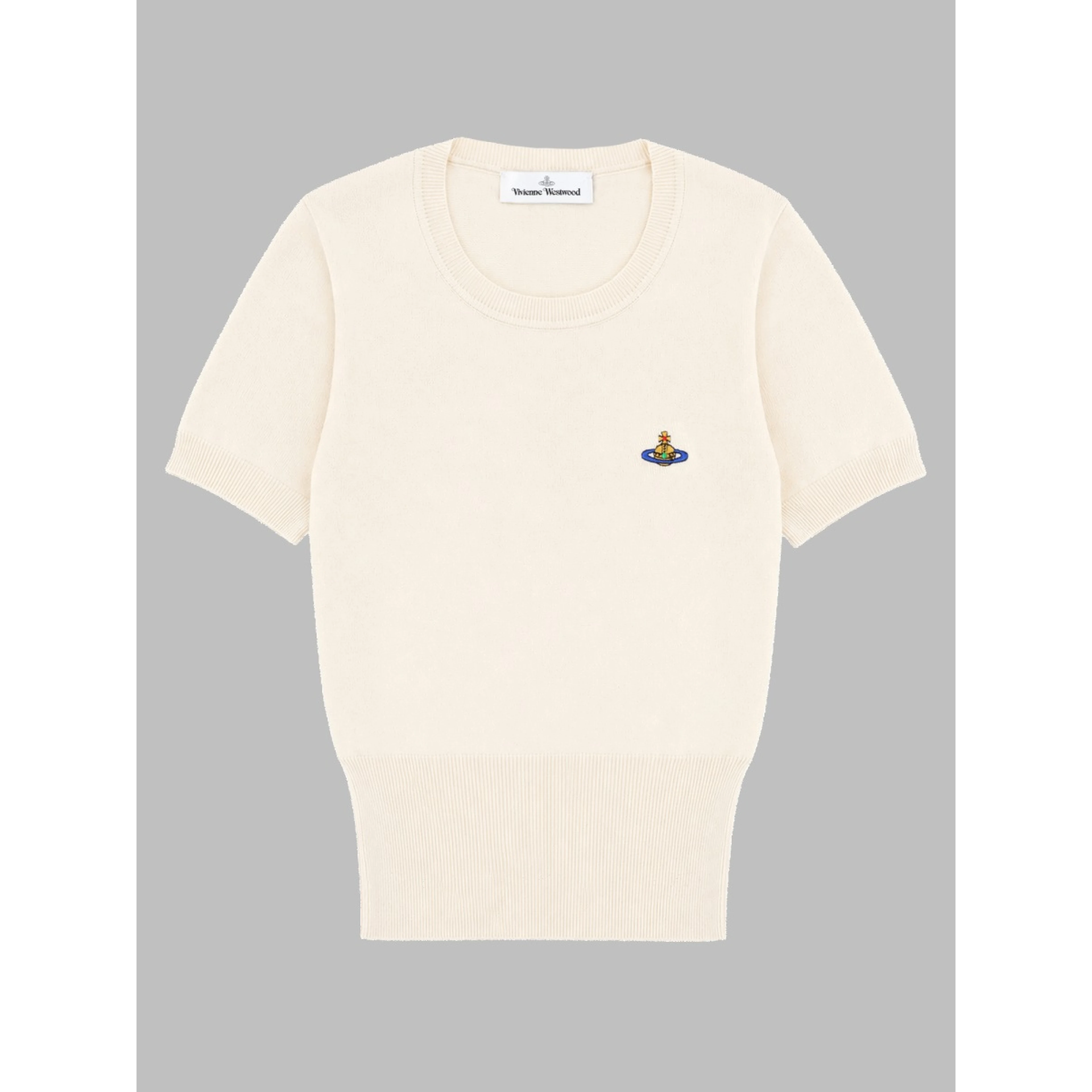 TOP IN MAGLIA "BEA" CON LOGO