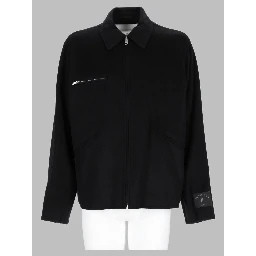 Giacca In Lana Double-Face Con Zip