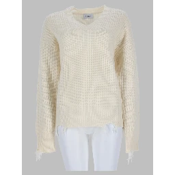 Pullover Distressed Con Scollo A V