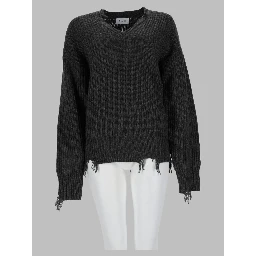 Pullover Distressed Con Scollo A V