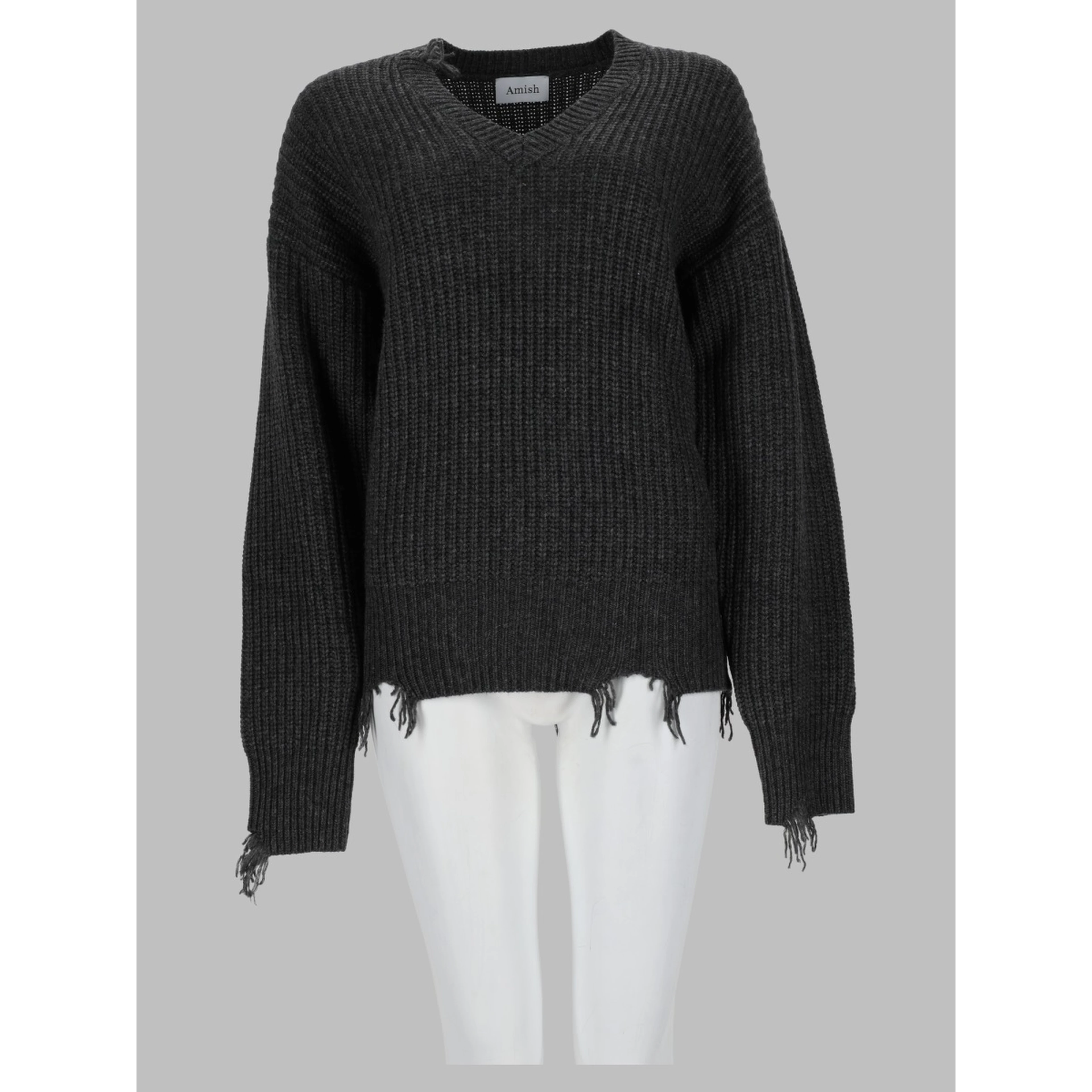 Pullover Distressed Con Scollo A V