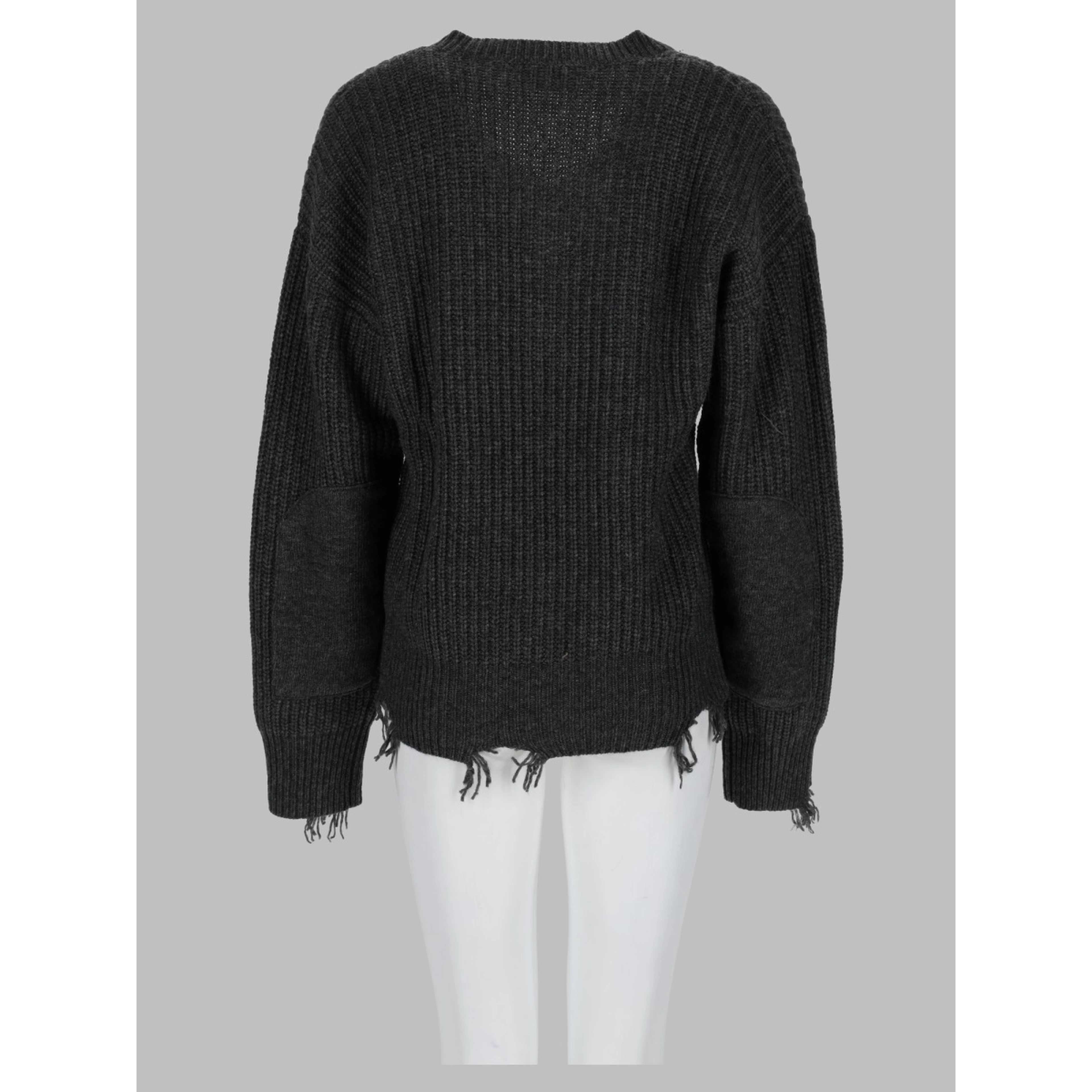 Pullover Distressed Con Scollo A V