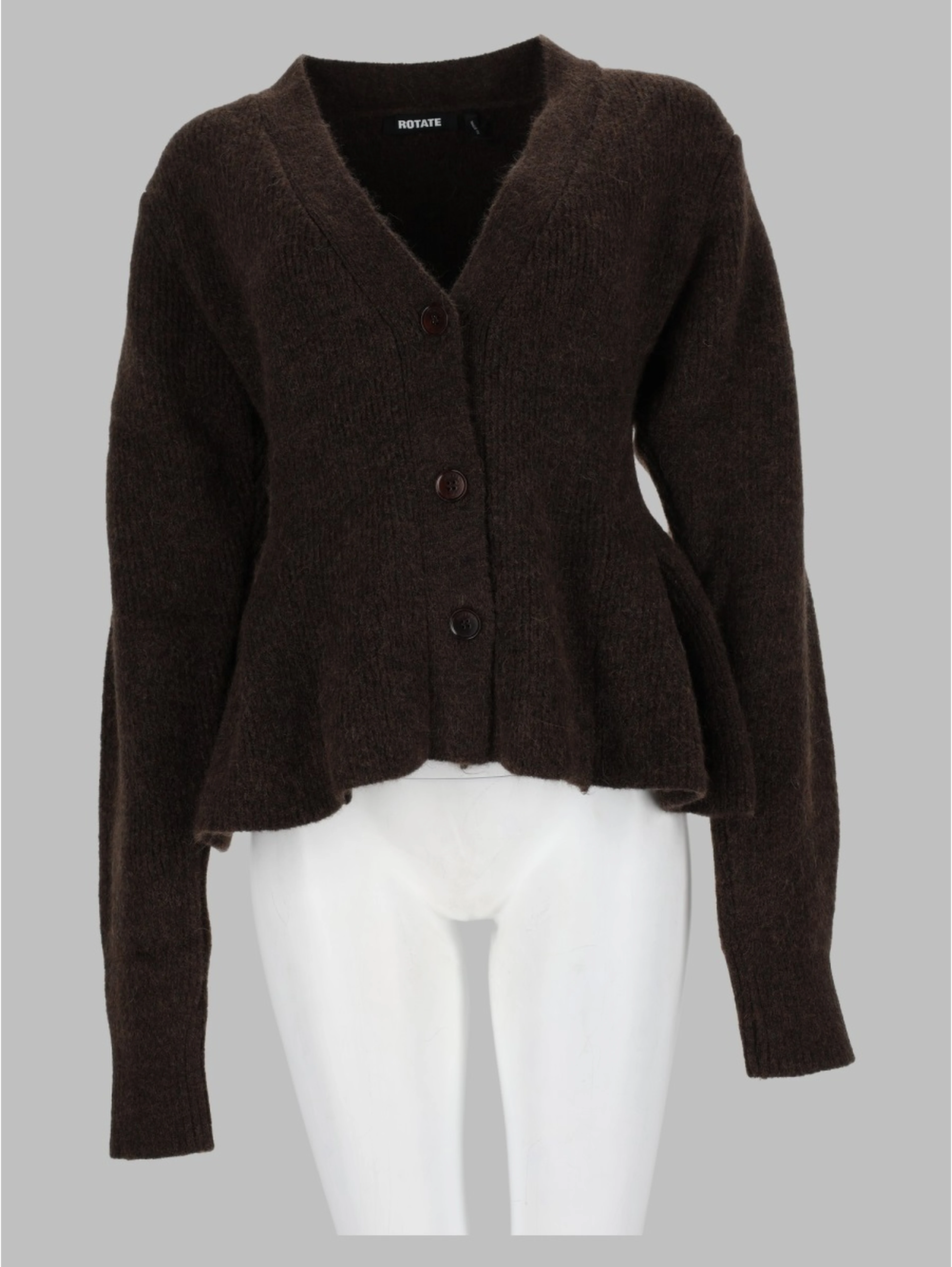 Cardigan in Maglia con Volant