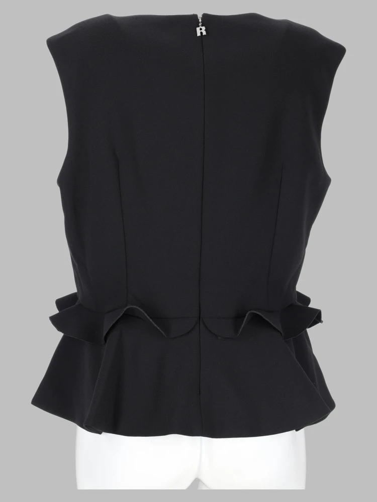 Top con Scollo a V e Applicazioni Floreali alternative