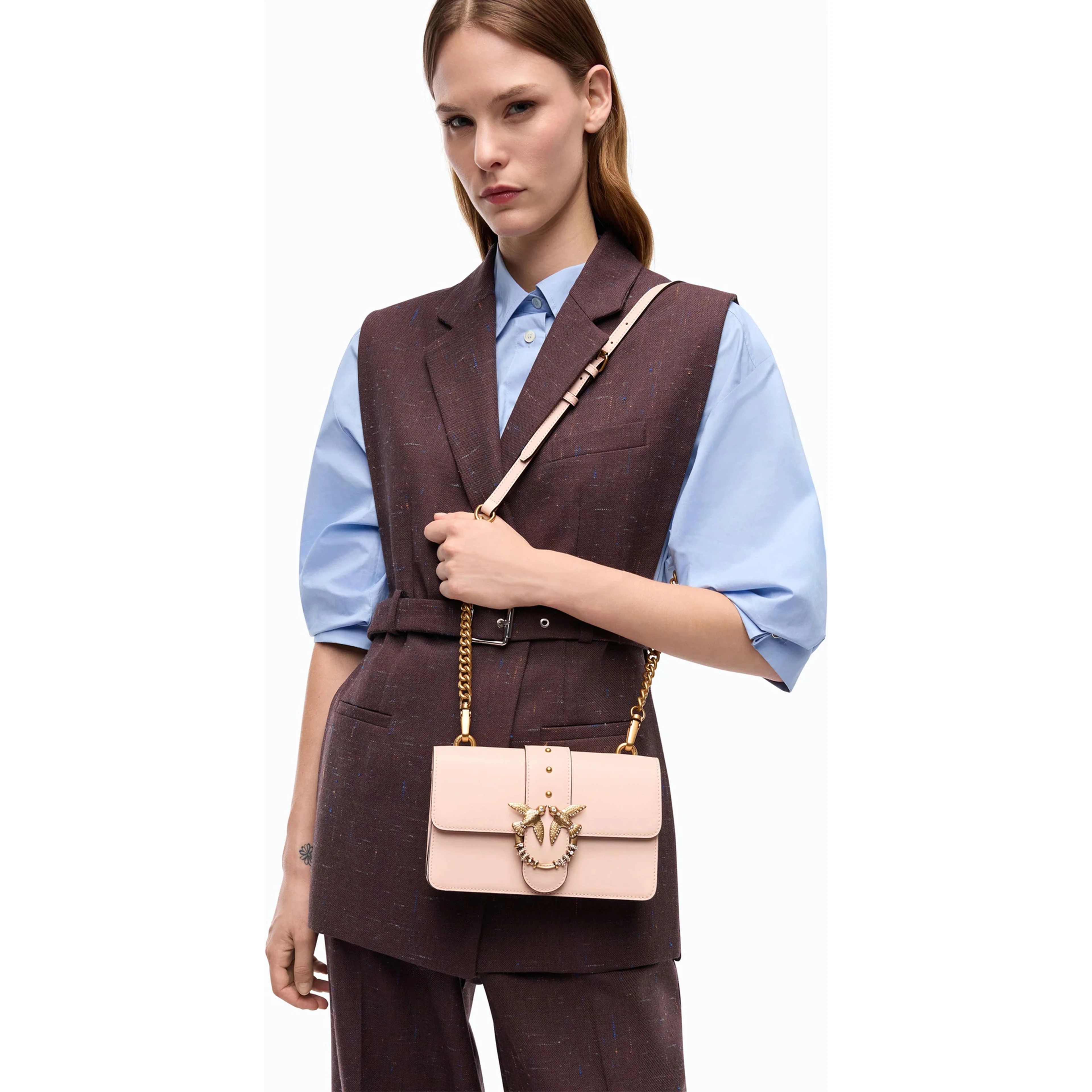 PINKO ONE MINI NEW BUCKLE handbag