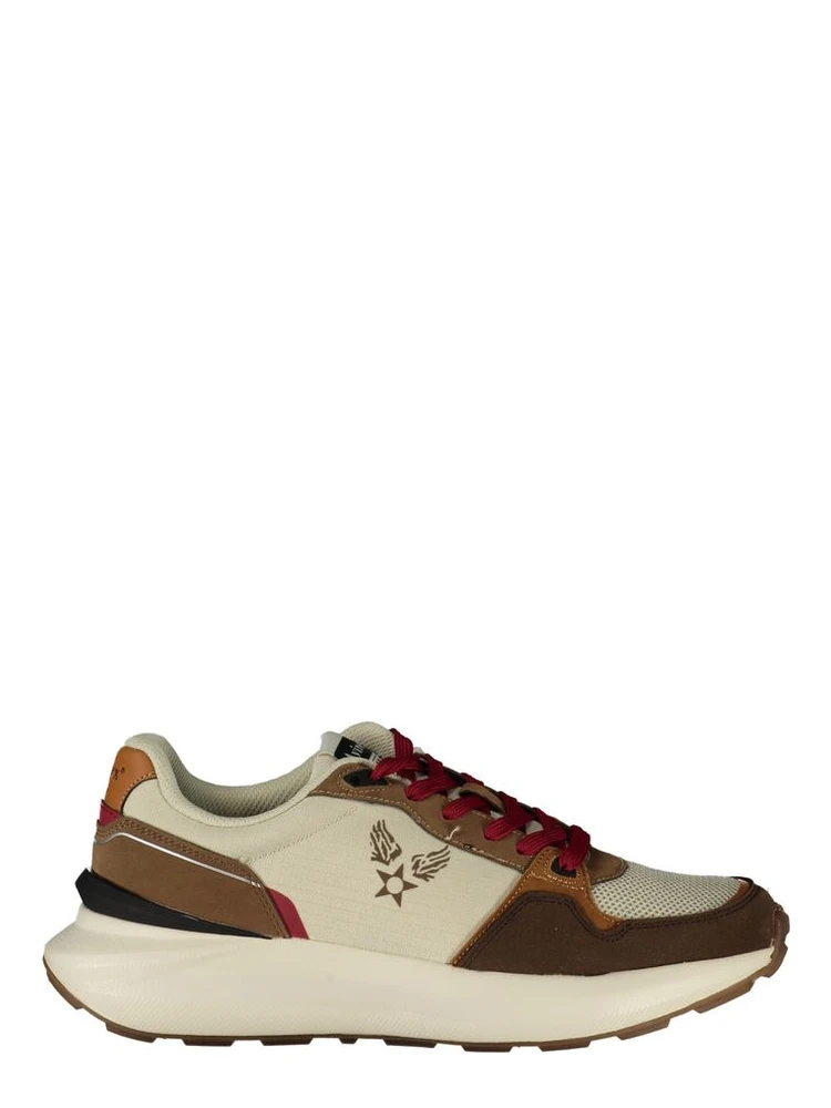 Beige Polyurethane Men's Sneaker