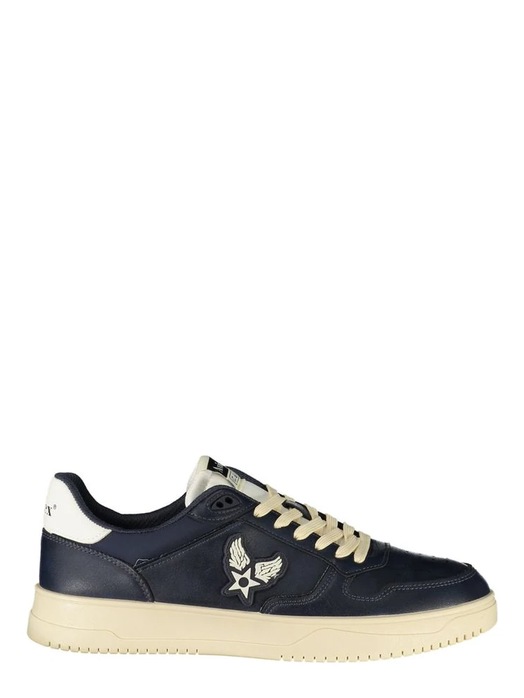 Blue Polyurethane Men's Sneaker