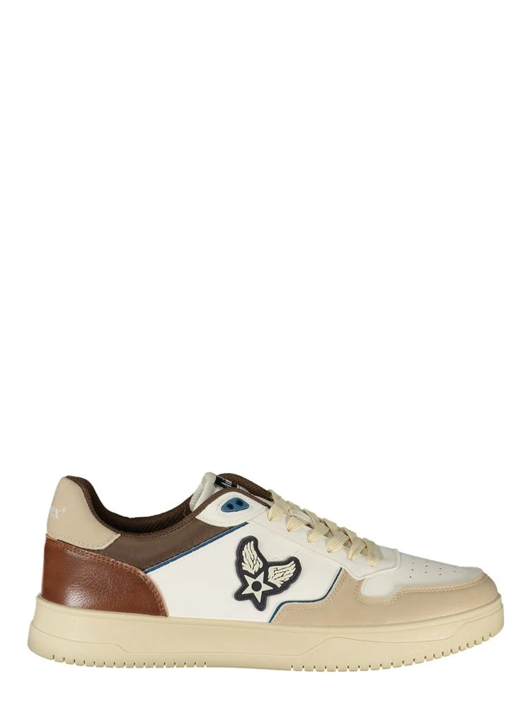 White Polyurethane Men's Sneaker