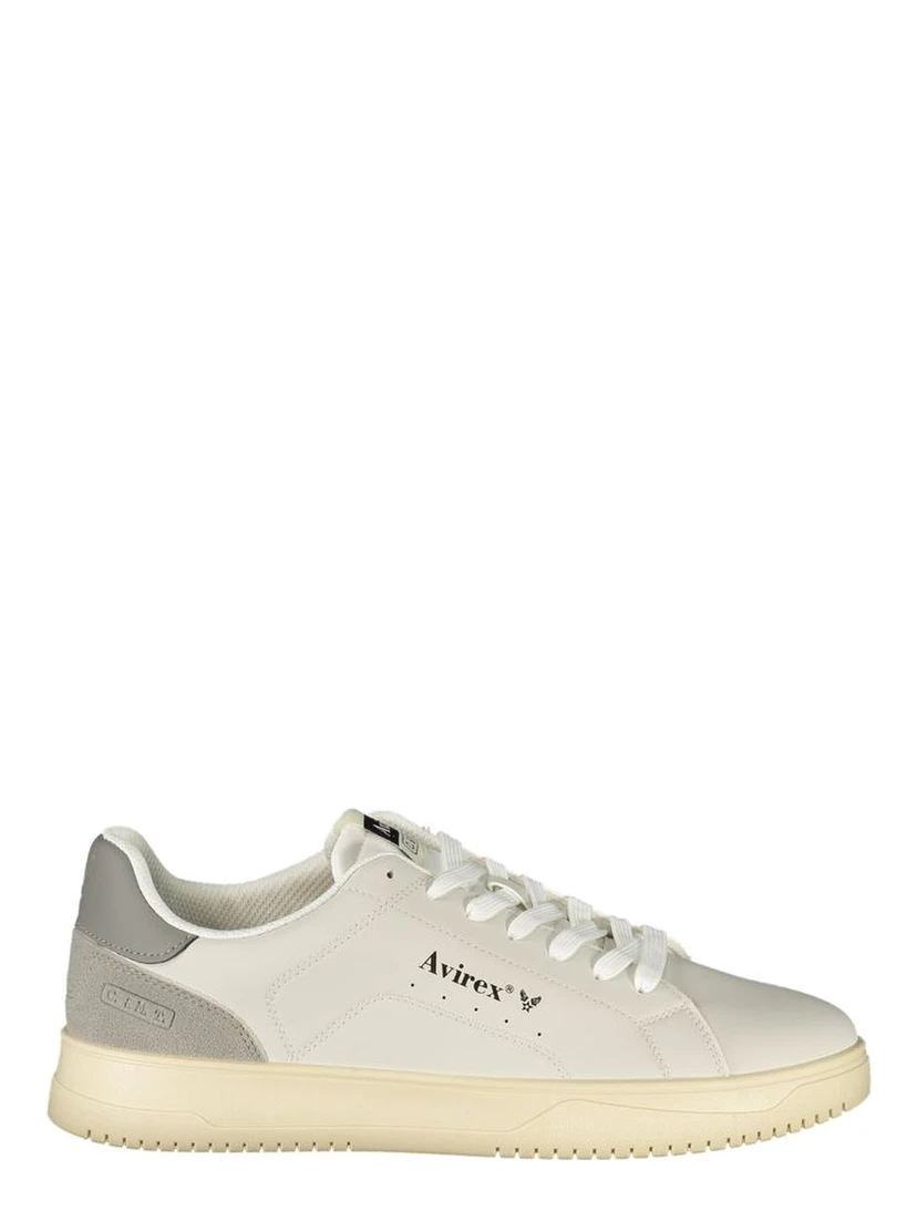 White Polyurethane Men's Sneaker