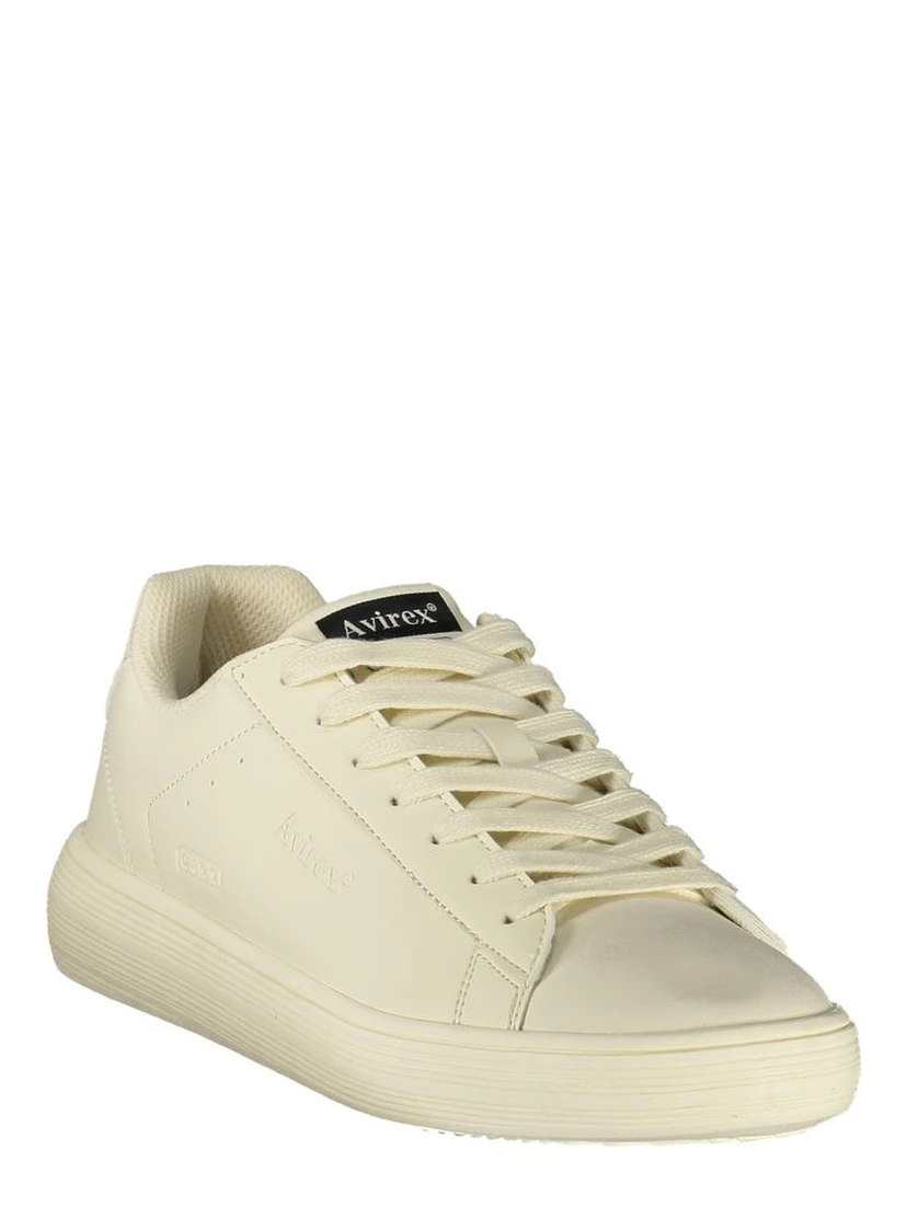 White Polyurethane Men's Sneaker