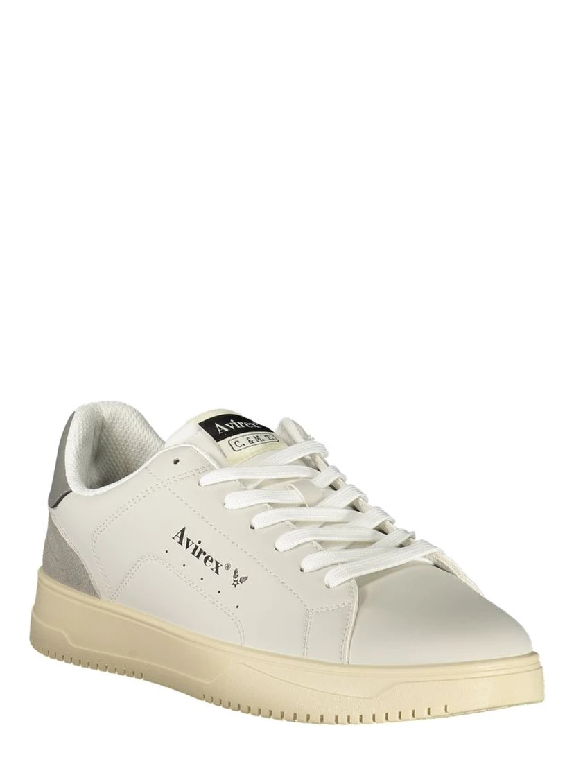 White Polyurethane Men's Sneaker