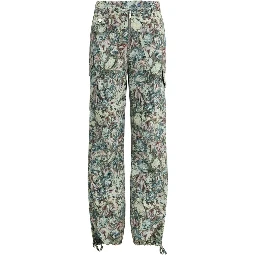 Multicolor Cotton Casual Pants