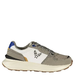 White Polyester Men's Sneaker