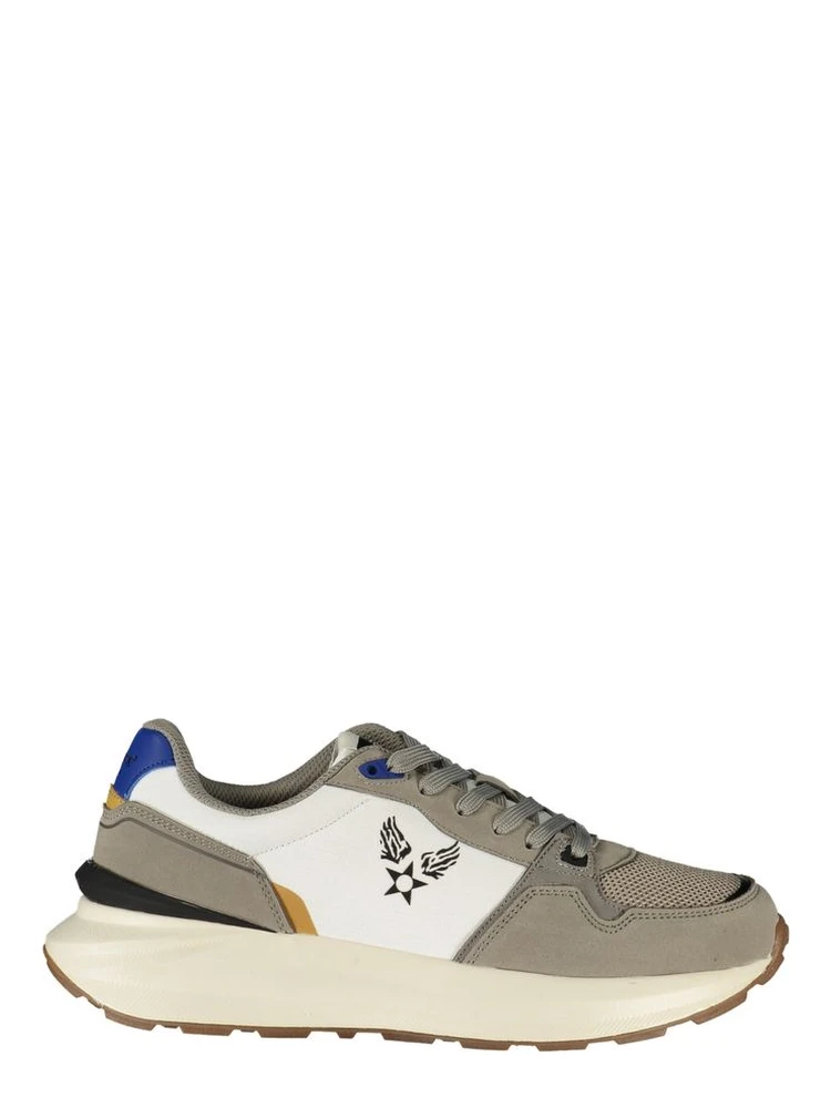 White Polyester Men's Sneaker