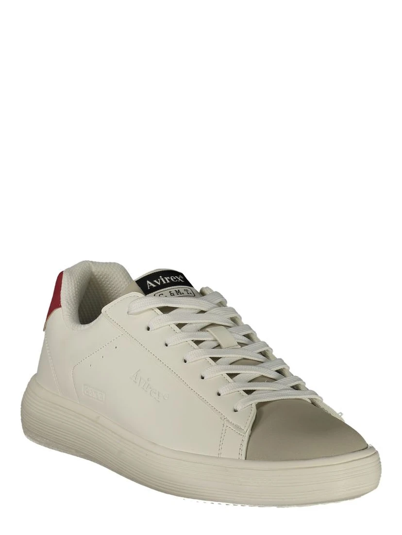 White Polyurethane Men's Sneaker