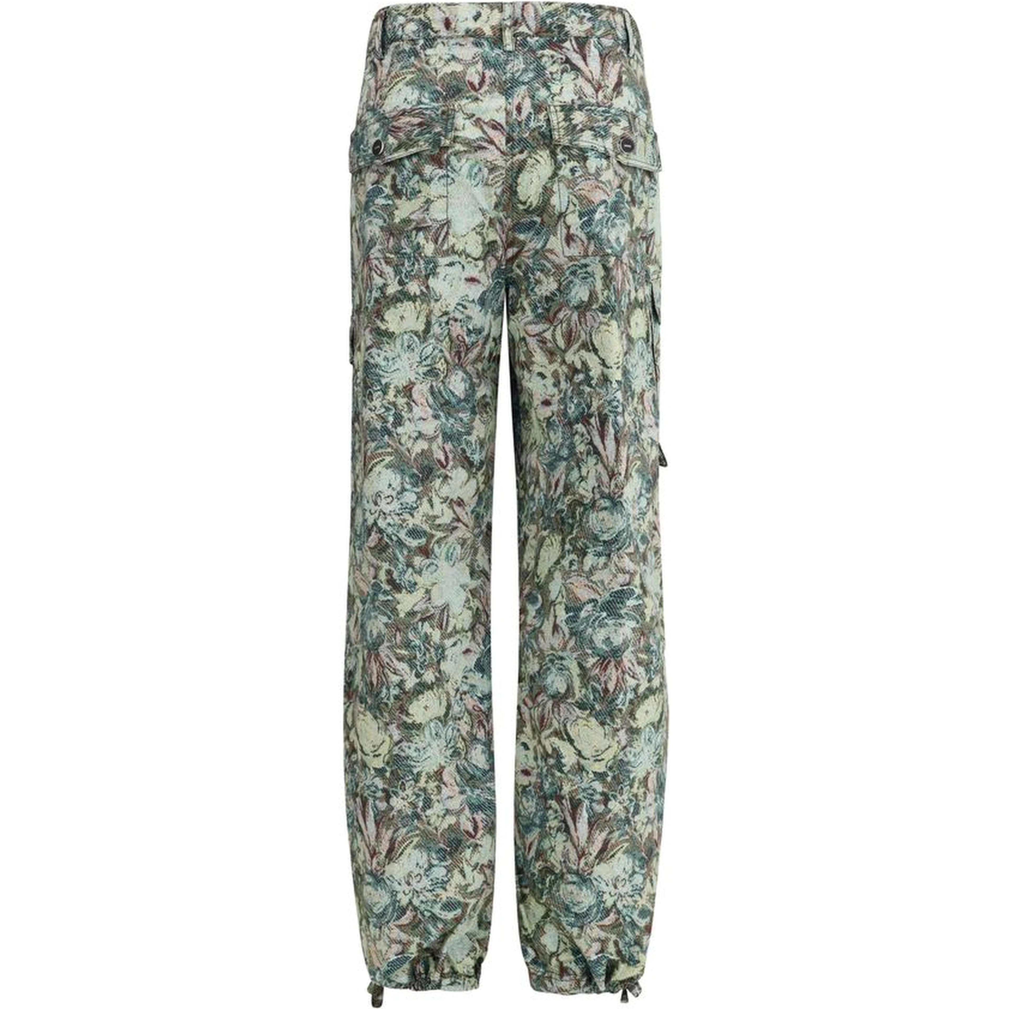 Multicolor Cotton Casual Pants