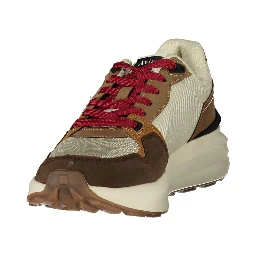 Beige Polyurethane Men's Sneaker