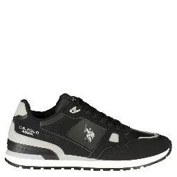 Black Polyurethane Men's Sneaker