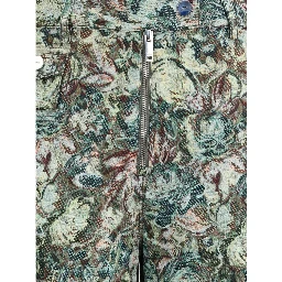 Multicolor Cotton Casual Pants