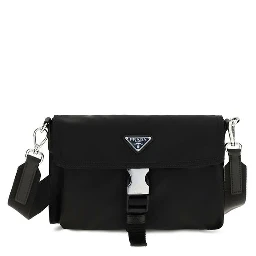 Black Recycled Polyamide Shoulder Bag