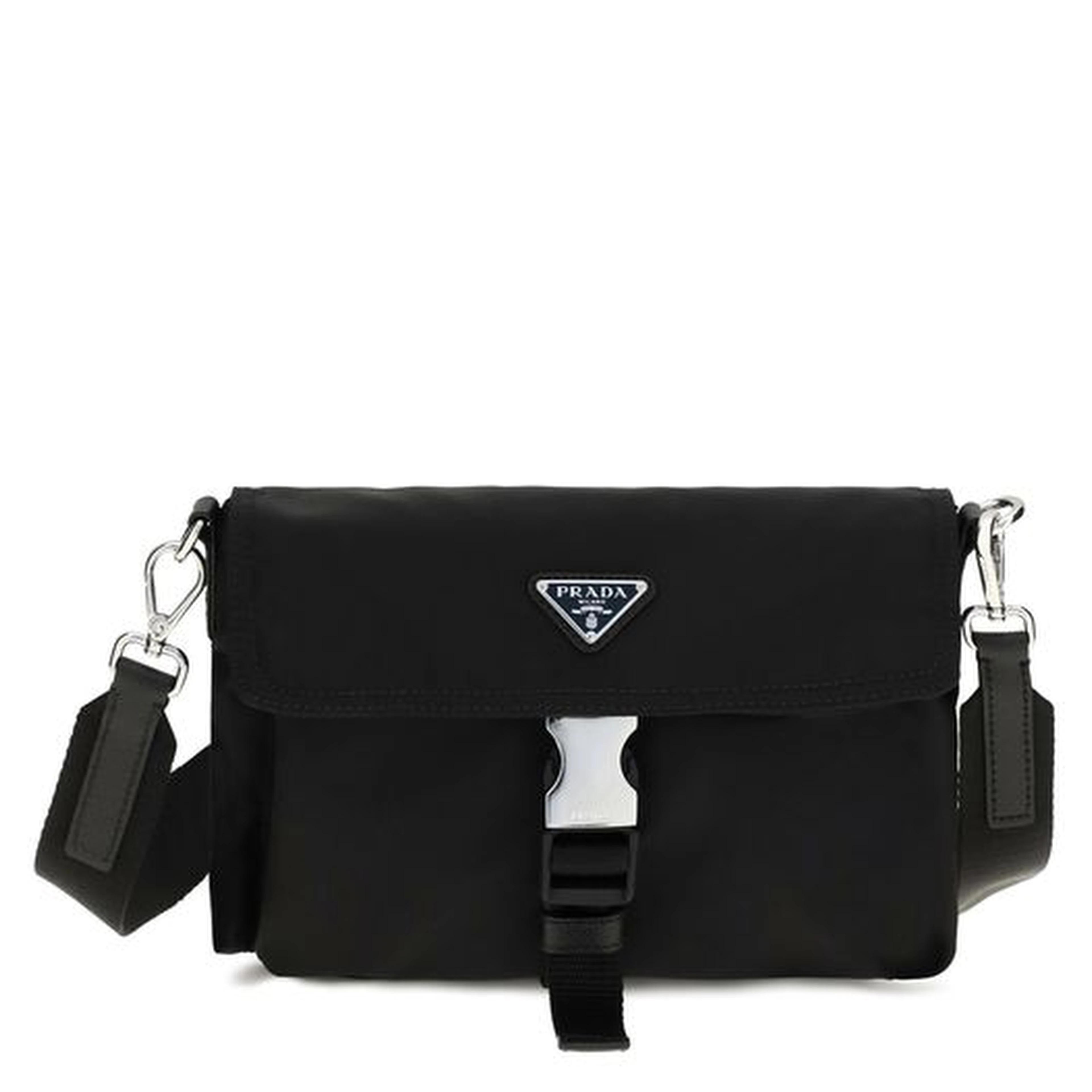 Black Recycled Polyamide Shoulder Bag