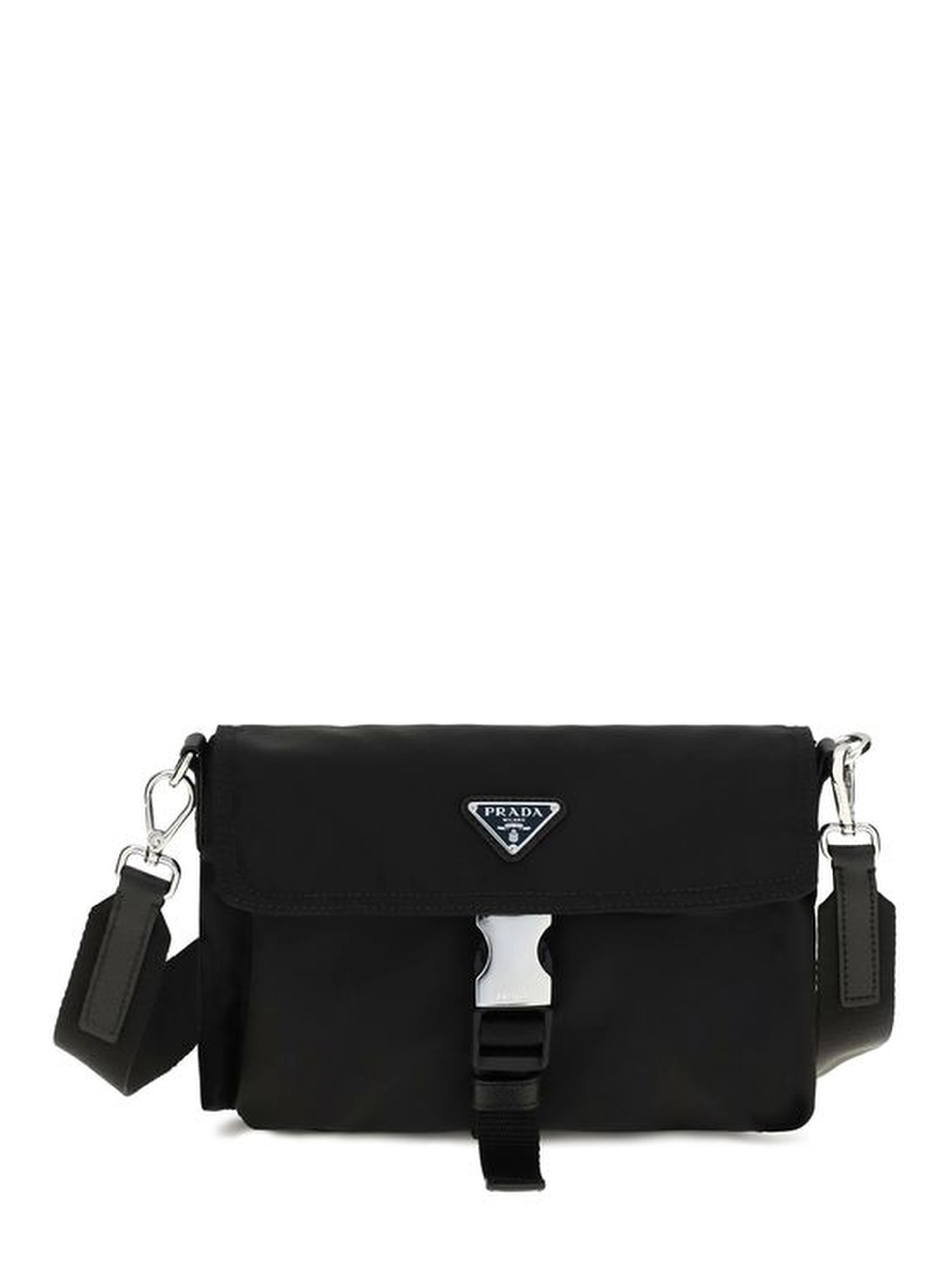 Black Recycled Polyamide Shoulder Bag
