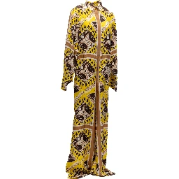 Yellow Paisley Print Wide-Leg Jumpsuit