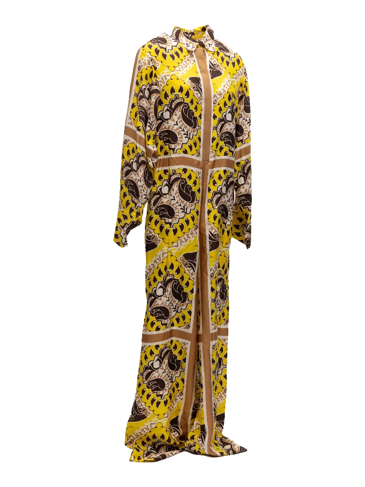 Yellow Paisley Print Wide-Leg Jumpsuit alternative