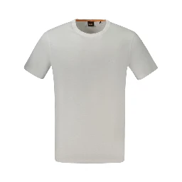 White Cotton Mens T-Shirt