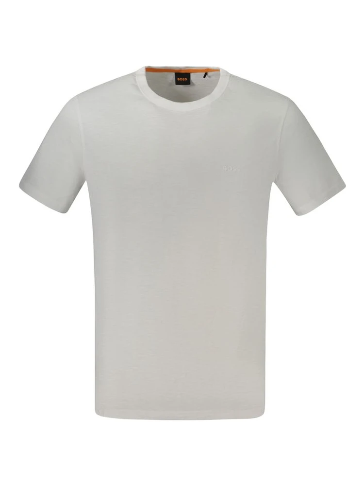 White Cotton Mens T-Shirt