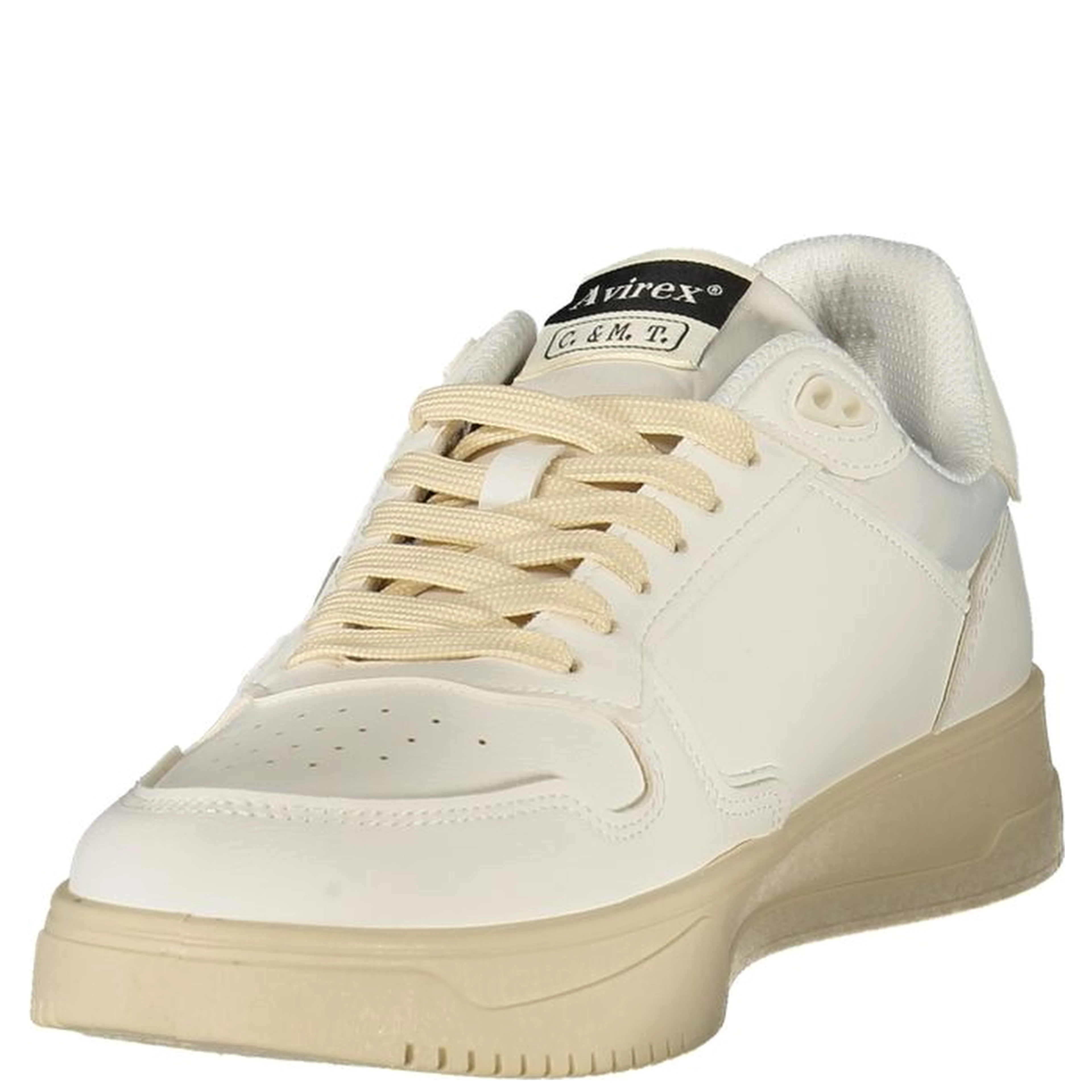 White Polyurethane Men's Sneaker