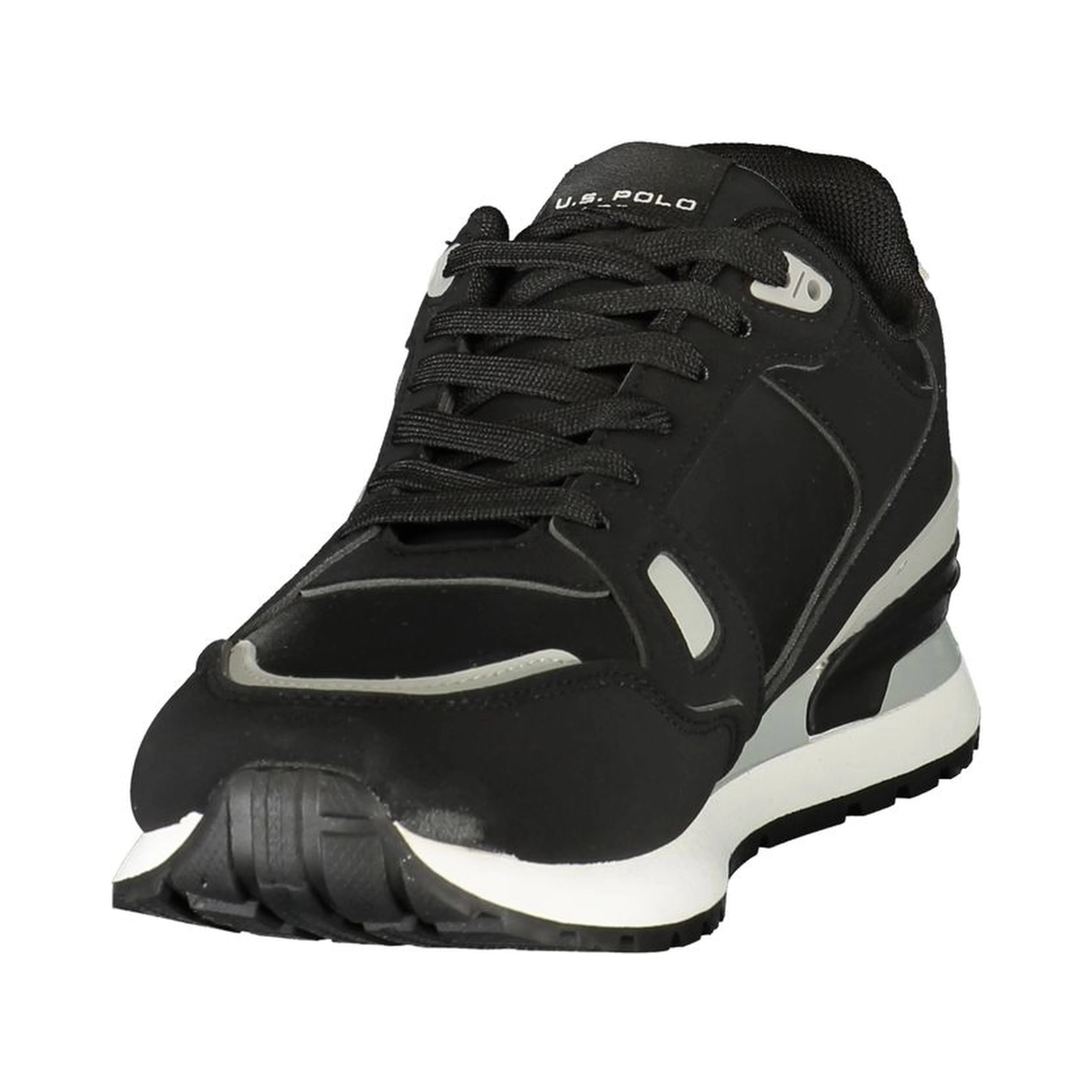 Black Polyurethane Men's Sneaker