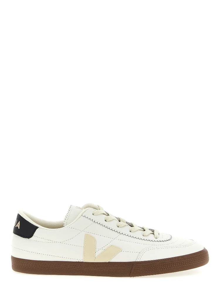 Bicolor Genuine Leather Sneakers