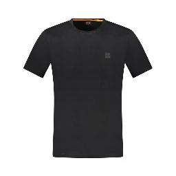 Black Cotton Men T-Shirt
