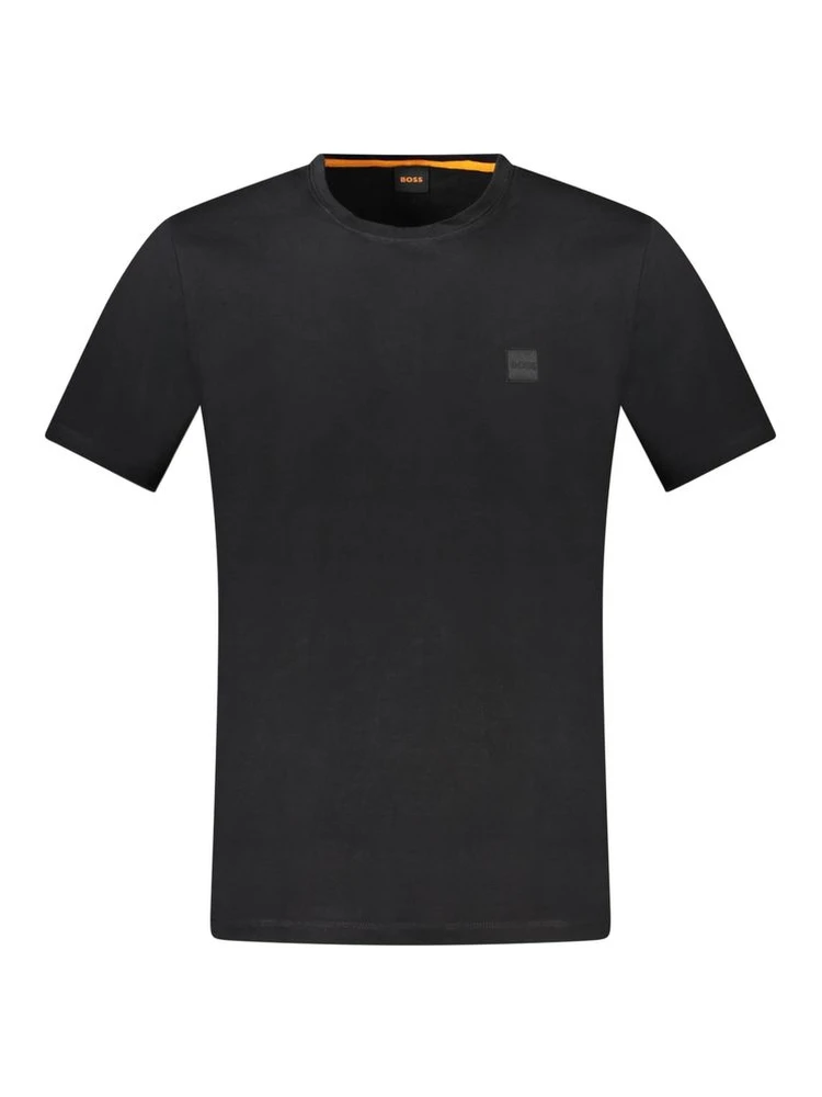Black Cotton Men T-Shirt