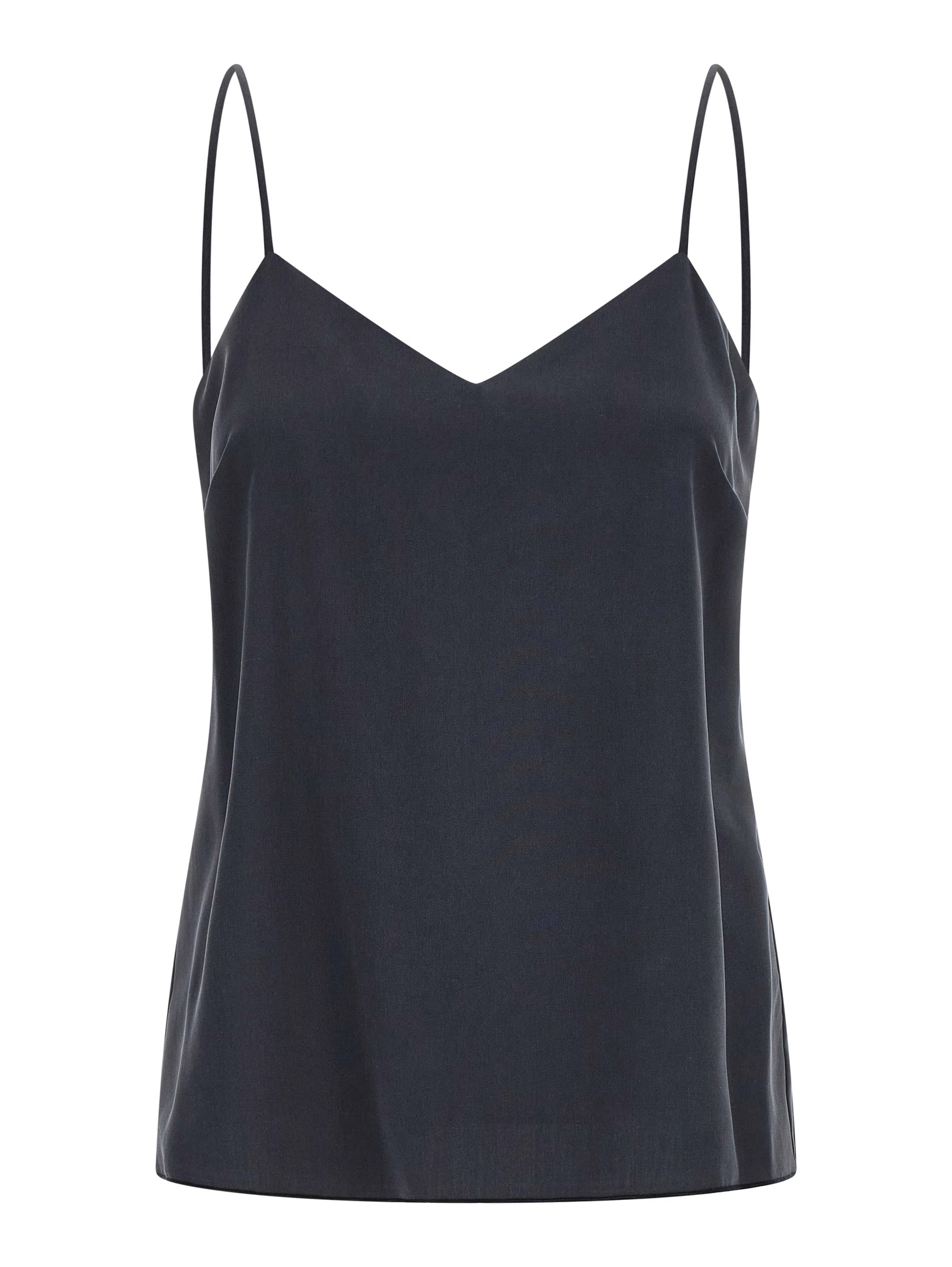 Gray Silk Sleeveles T-Shirt