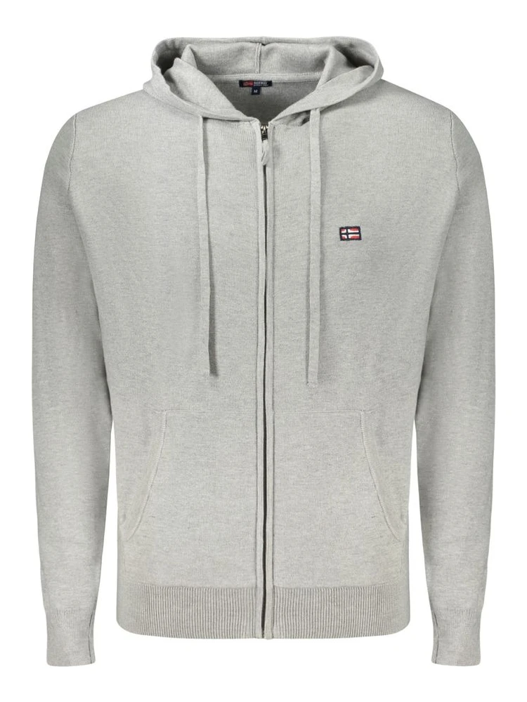 Grigio Poliammide Men's Cardigan