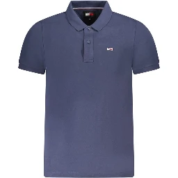 Blu Cotton Men Polo Shirt