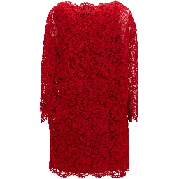 Red Lace Short Dress