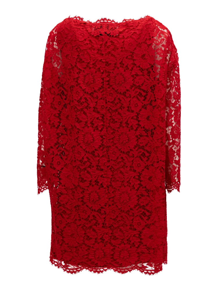 Red Lace Short Dress