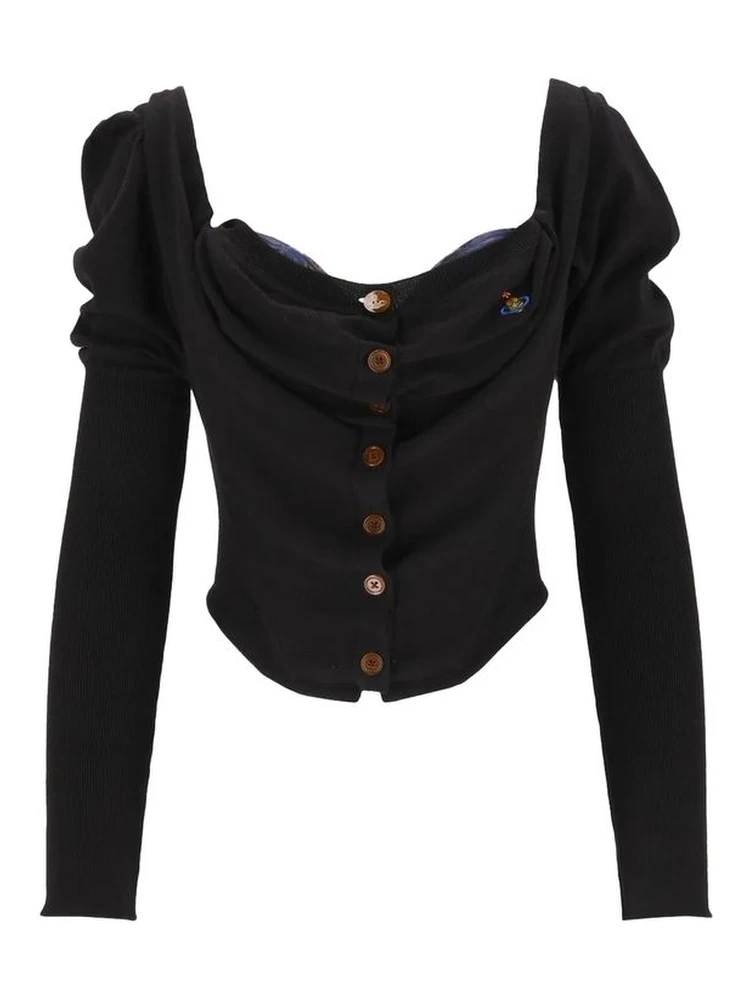 Black Silk Cardigan